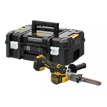 DEWALT DCM200NT-XJ 18V XR Bezvadu Lentu Slīpmašīna, 75x457 mm, Bezsuku Motors, Mainīgs Ātrums, Melna/Dzeltena