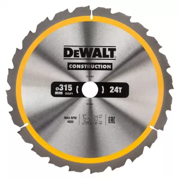 DEWALT DT1961-QZ Ripzāģa disks 315mm x 30mm, 60T TCT, smalkai griešanai kokā, MDF, laminātā