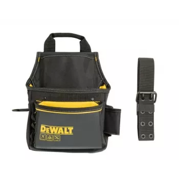 DEWALT DWST40101-1 Smagās slodzes brezenta instrumentu soma, melna/dzeltena, ūdensizturīga, plata atvēruma, pastiprināta pamatne