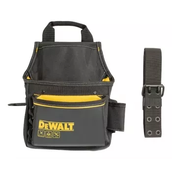 DEWALT DWST40101-1 Smagās slodzes brezenta instrumentu soma, melna/dzeltena, ūdensizturīga, plata atvēruma, pastiprināta pamatne