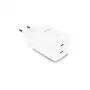 Dicota 2 portu GaN sienas lādētājs 45W, 2x USB-C PD 3.0, UK, balts (D32183)