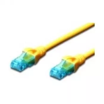 DIGITUS Cat 5e UTP tīkla savienojuma kabelis RJ-45 Male to Male, 25 cm, dzeltens DK-1512-0025/Y