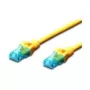 DIGITUS Cat 5e UTP tīkla savienojuma kabelis RJ-45 Male to Male, 25 cm, dzeltens DK-1512-0025/Y