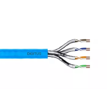 DIGITUS Cat6A instalācijas kabelis U/FTP Dca AWG 23/1 LSOH 500m zils rullī