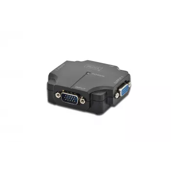 DIGITUS DS-41120-1 VGA Splitter 2-Port Plastic Housing 350 MHz HDSUB 15/M to 2x HDSUB 15/F 1080p