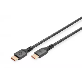 Digitus DisplayPort 2.1 savienojuma kabelis, 16K, 80 Gbps, 2 m, melns