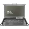 DIGITUS Modular Console 17 inch HD LCD, 16-Port VGA KVM, German Keyboard Layout