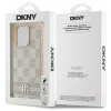 DKNY Checkered Pattern & Printed Stripes iPhone 16 Pro maciņš - rozā