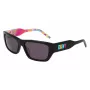 DKNY DK545S-002 Sieviešu taisnstūra saulesbrilles - Melns rāmis, pelēkas gradienta lēcas 56mm