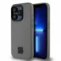 DKNY PU ādas Stack Logo MacSafe vāciņš iPhone 15 Pro Max - Pelēks