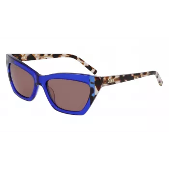DKNY Women's DK547S5516425 Saulesbrilles - Havana Acetāta Rāmis, Brūnas Gradienta Lēcas, 55mm