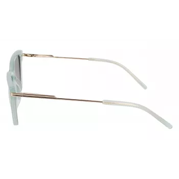DKNY Women's DK713S Saulesbrilles - Brūns Havana Taisnstūra Rāmis ar Brūniem Gradienta Stikliem - 56 mm Lēcas Platums