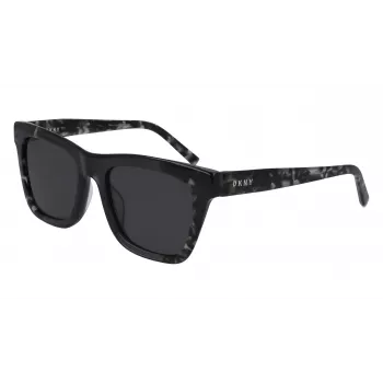 DKNY Sieviešu kvadrātveida saulesbrilles DK529S-001 - Melns rāmis, pelēkas lēcas, 53mm