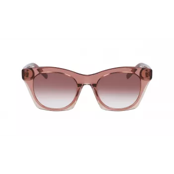 DKNY Sieviešu saulesbrilles DK541S-265 Brūnas Havanakvadrātveida acetāta rāmis ar brūniem gradienta polikarbonāta lēcām 51/21/140 mm