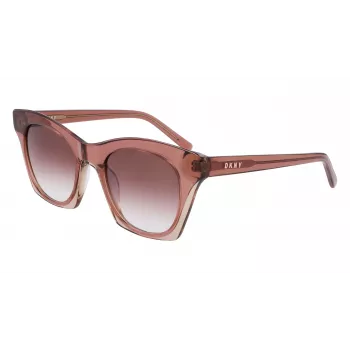 DKNY Sieviešu saulesbrilles DK541S-265 Brūnas Havanakvadrātveida acetāta rāmis ar brūniem gradienta polikarbonāta lēcām 51/21/140 mm