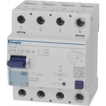 DOEPKE DFS4 040-4/0,03-B SK B tipa RCD 4 polu 40A 30mA 230/400V AC 9134988
