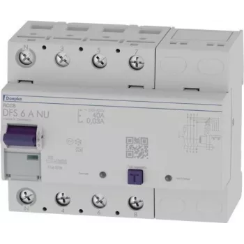 Doepke DFS6 040-4/0.03-A NU atlikušās strāvas automāts (RCCB) 4-poliem 40A 30mA Type A 09134801