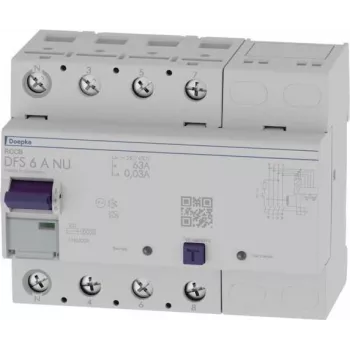 Doepke DFS6 063-4/0,03-A NU Noplūdes strāvas aizsardzības automāts 4-poliem 63A 30mA A tipa 09144801