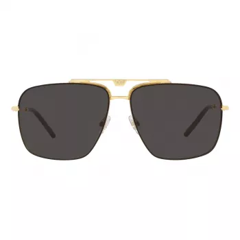 Dolce & Gabbana DG2264-02-87 Saulesbrilles Vīriešiem Zelts Rāmis Pelēka Lēca Pilot 61mm
