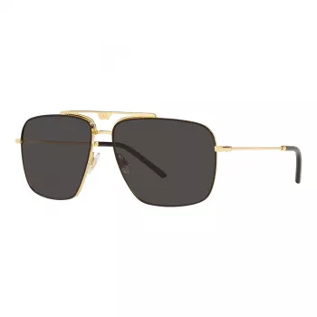 Dolce & Gabbana DG2264-02-87 Saulesbrilles Vīriešiem Zelts Rāmis Pelēka Lēca Pilot 61mm