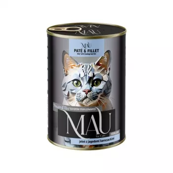 DOLINA NOTECI MAU Pate and Fillet Sterilised Deer with Haskap Berries - Slapjā barība kaķiem - 400g