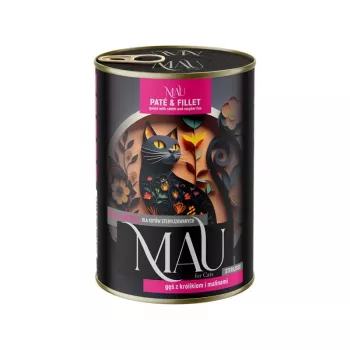 DOLINA NOTECI MAU Pate and Fillet Sterilised Goose with Rabbit and Raspberries - Slapjā barība kaķiem 400g