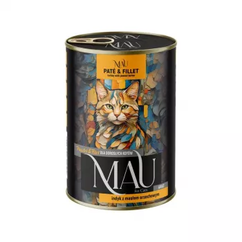 DOLINA NOTECI MAU Pate and Fillet Turkey with Peanut Butter - Wet Cat Food - 400g