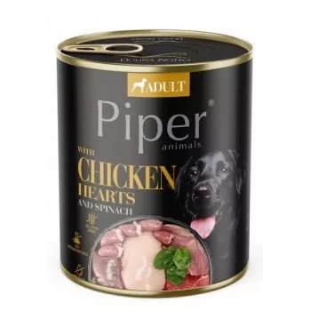 DOLINA NOTECI Piper vistas sirdis ar spinātiem mitrā suņu barība 800 g