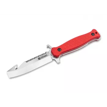 Dönges Expert Fire Knife 02DG001 glābšanas salokāmais nazis ar stikla lauzni un jostas griezēju, melns