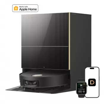 Dreame X60 Pro Ultra Complete robota putekļsūcējs ar bāzes staciju, 12000 Pa iesūkšanas jauda, 6400 mAh akumulators, melns