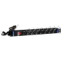 DSIT DS-8PDU-C13 Strāvas sadales bloks – 1U Rackmount PDU, 8x IEC C13, 10A 250V, 2m kabelis, melns