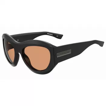 DSQUARED2 D2-0072-S-8LZ Vīriešu saulesbrilles - Melns rāmis, pelēkas lēcas 59mm