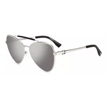 DSQUARED2 D2-0093-S-10 sieviešu saulesbrilles, melns acetāts, kvadrātveida rāmis, pelēkas lēcas 60/17/140 mm