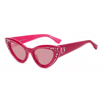 DSQUARED2 Women's Sunglasses D20092NSMU1 - Square Acetate Frame, UV400 Protection, 51mm Lens