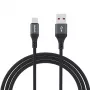 Dudao L3ST USB-A uz USB-C 5A kabelis 1.2m pīts - Melns