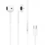 Dudao USB Type-C Connecto Stereo Headset New Ergonomic Earplugs Design X3C White