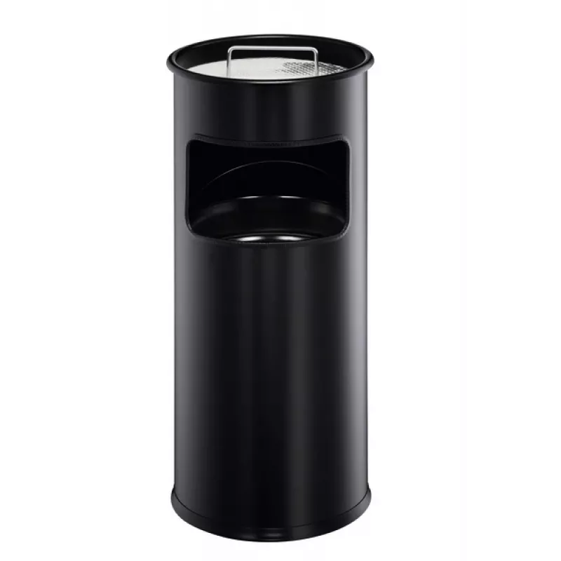 DURABLE 3330-01 Apaļš metāla atkritumu tvertne, 17 L, sudraba