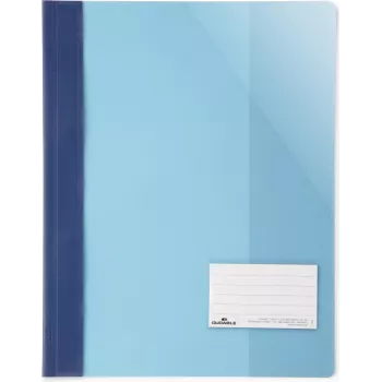 DURABLE A4+ caurspīdīgs atskaišu vāciņš ar etiķetes logu, 90 x 57 mm, 25 gab. 269006
