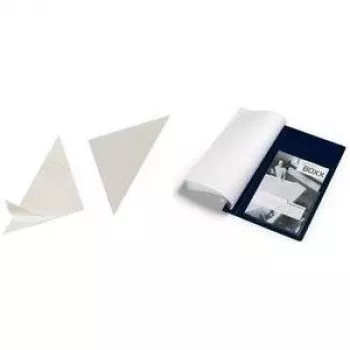 DURABLE CORNERFIX® pašlīmējošas trīsstūra kabatiņas, 175 mm, caurspīdīgas, 100 gab. (828319)