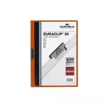 DURABLE DURACLIP 30 A4 dokumentu mape ar klipu, melna (25 gab. iepakojums) 220009