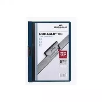 DURABLE DURACLIP 60 A4 dokumentu mape ar klipu, caurspīdīga, 25 gab. iepakojumā (220928)