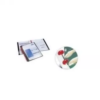 DURABLE DURALOOK® EASY PLUS A4 mapu ar 20 kabatiņām, melna 242701
