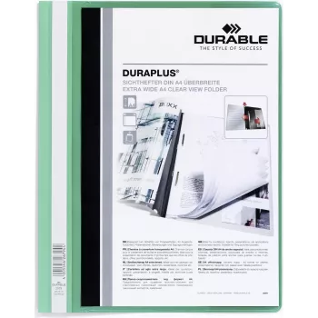 DURABLE DURAPLUS A4+ prezentācijas mape, caurspīdīga, 25 gab. iepakojumā 257905