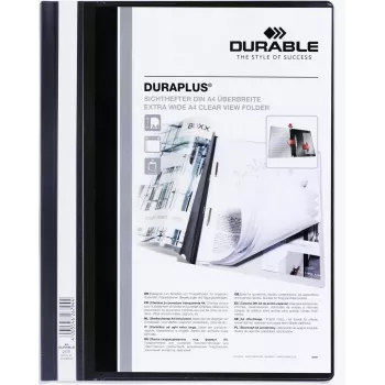 DURABLE DURAPLUS Prezentācijas mape A4+ caurspīdīga PP 25 gab. 257901