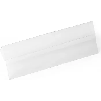DURABLE HARD COVER identifikācijas kabatiņa ar atloku, A6 ainavas formātā, caurspīdīga, 10 gab. iepakojumā 116119