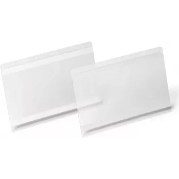 DURABLE HARD COVER pašlīmējošas etiķešu kabatiņas A5 ainavas formātā, caurspīdīgas, 10 gab. 118319