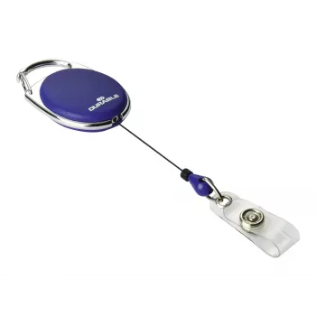 DURABLE Jojo STYLE atvelkams žetonu turētājs ar pogas cilpu, 10 gab., melns 832407