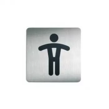 DURABLE PICTO Vīriešu WC zīme 150x150 mm Sudraba Pašlīmējoša 495423