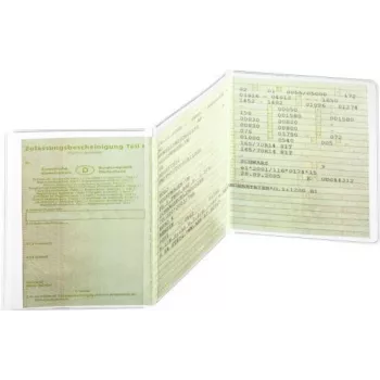 DURABLE trīsdaļīgu informācijas zīmju turētājs 210x105 mm, caurspīdīgs, 10 gab. (214219)