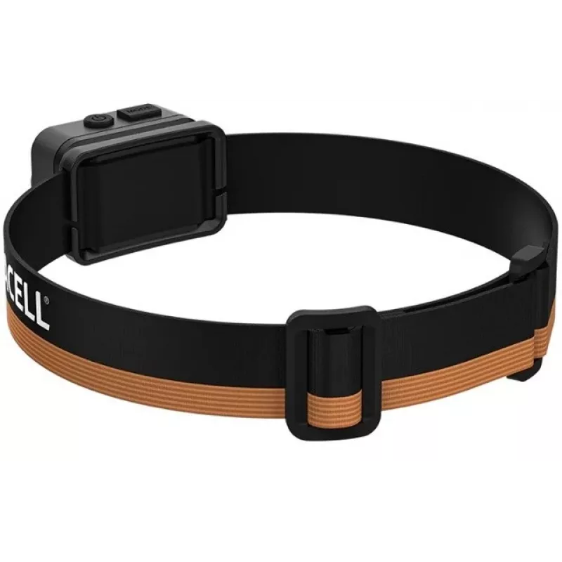 Duracell DH700R uzlādējama LED galvas lampa, 700 lūmeni, kustību sensors, IPX4, melna/oranža